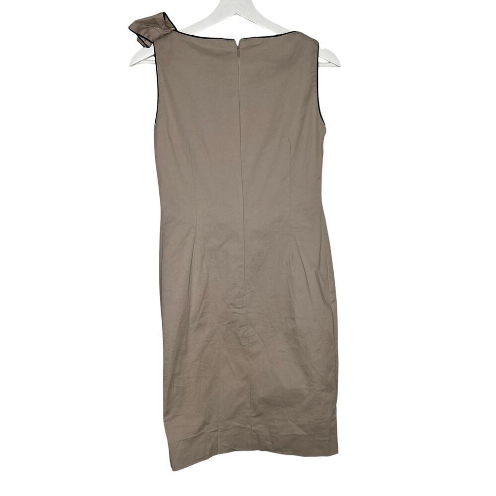 Red Valentino Bow Trim Sleeveless Knee Length Shift Dress Women's Size 44 - Picture 9 of 11
